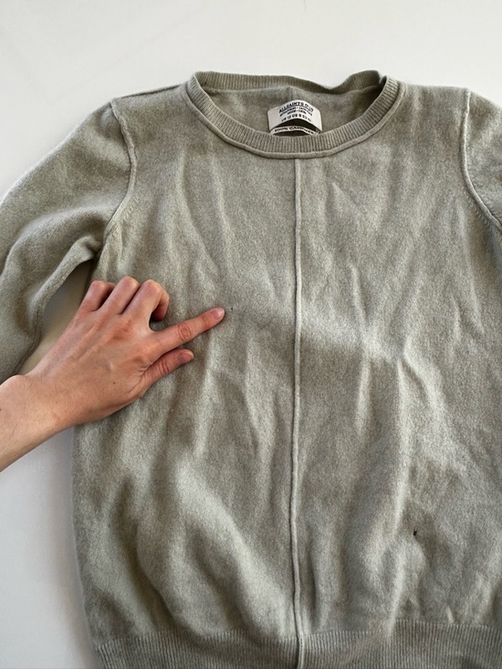 All Saints Sweaters - AllSaints light grey cashmere crew neck sweater